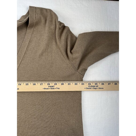 J.Jill Women's V-Neck Cardigan Button Up Long‎ Sleeve Brown Size Large Pockets - Picture 8 of 9